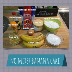 No Mixer Banana Cake